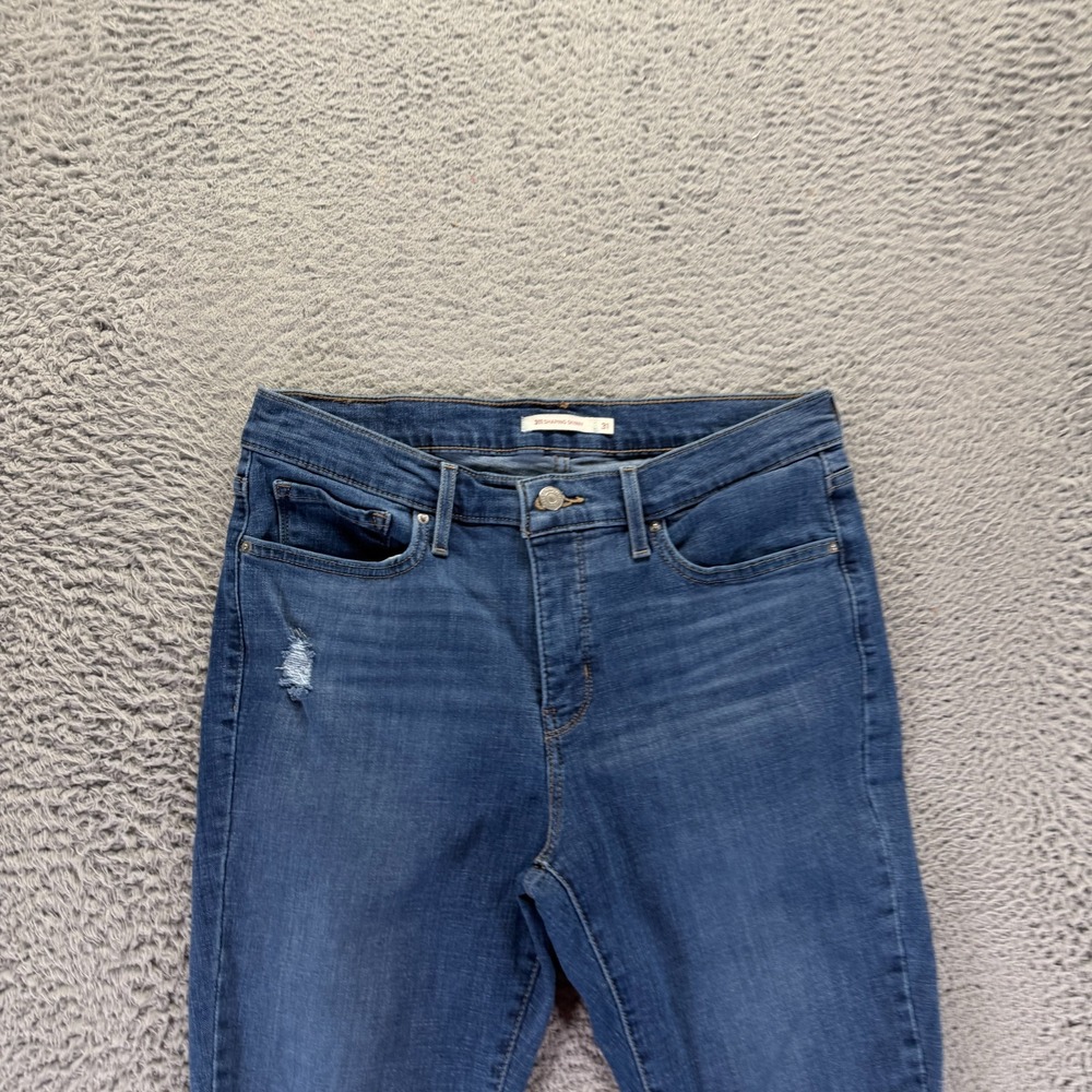 Levi's 311 Jeans Women's 31x29 Blue Cotton Denim Skinny Shaping Faded Distressed - Picture 2 of 11